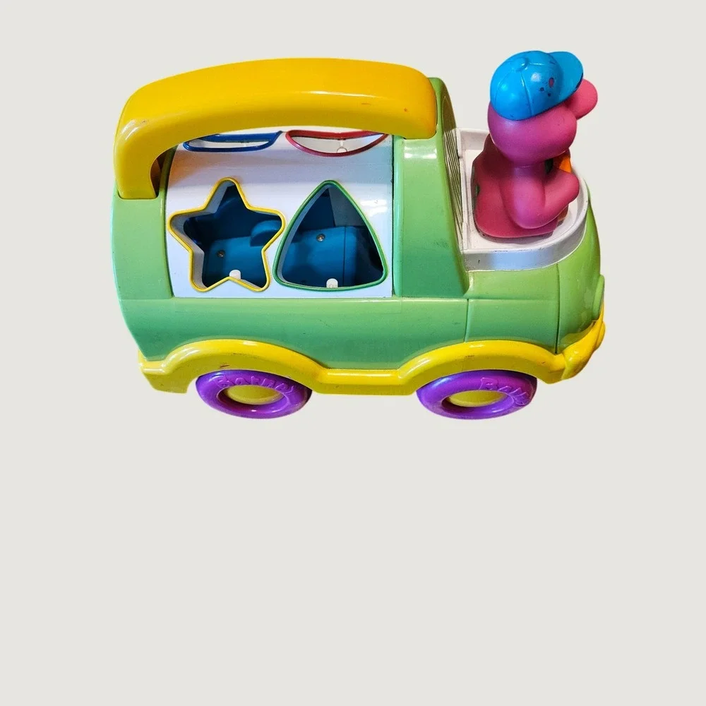 Vintage Barney the Dinosaur Musical Shape Sorter Truck Toy 2002 TESTED‎